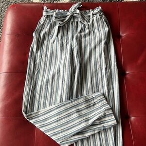 Forever 21 Striped Tied Pants